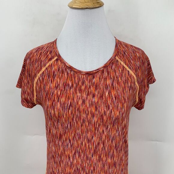 Atheta Pop Space Dye Shirt Womens XS Reflective Strip Short Sleeve Wicking Tee - Picture 3 of 14